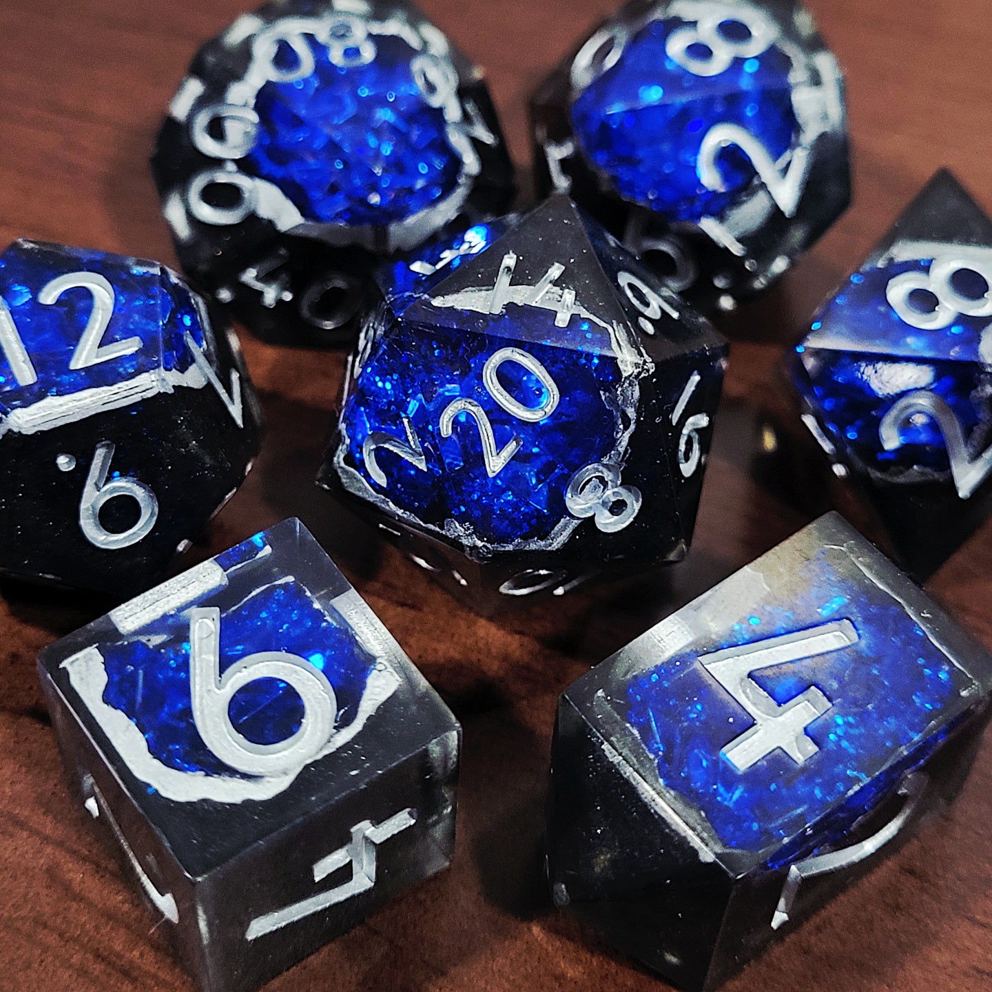 True Blue Geode - 7 piece set