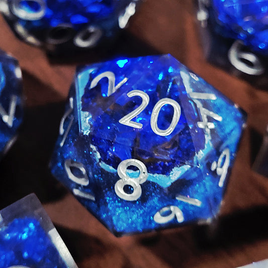 Cobalt Blue Geode - 7 piece set