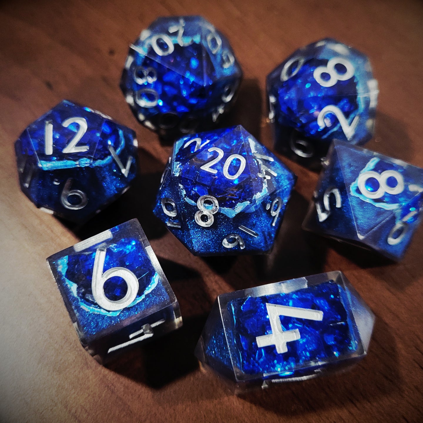 Cobalt Blue Geode - 7 piece set