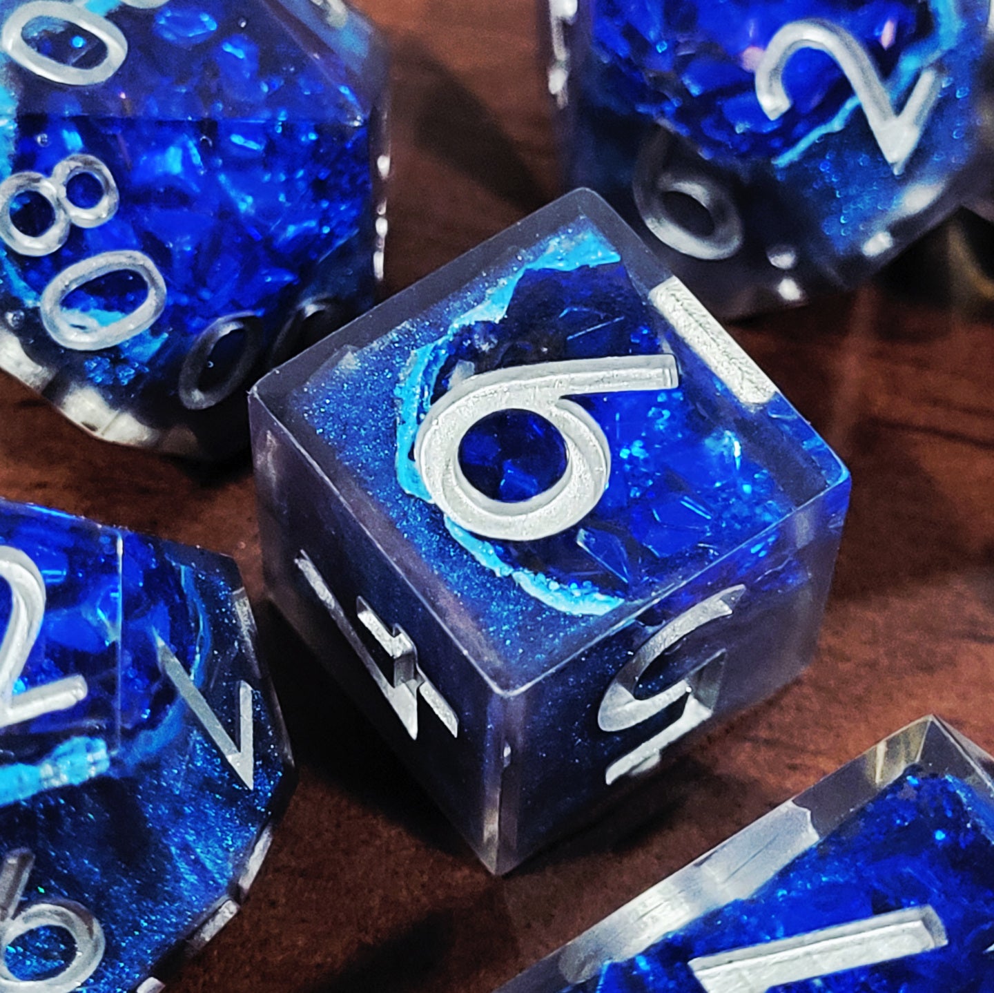 Cobalt Blue Geode - 7 piece set