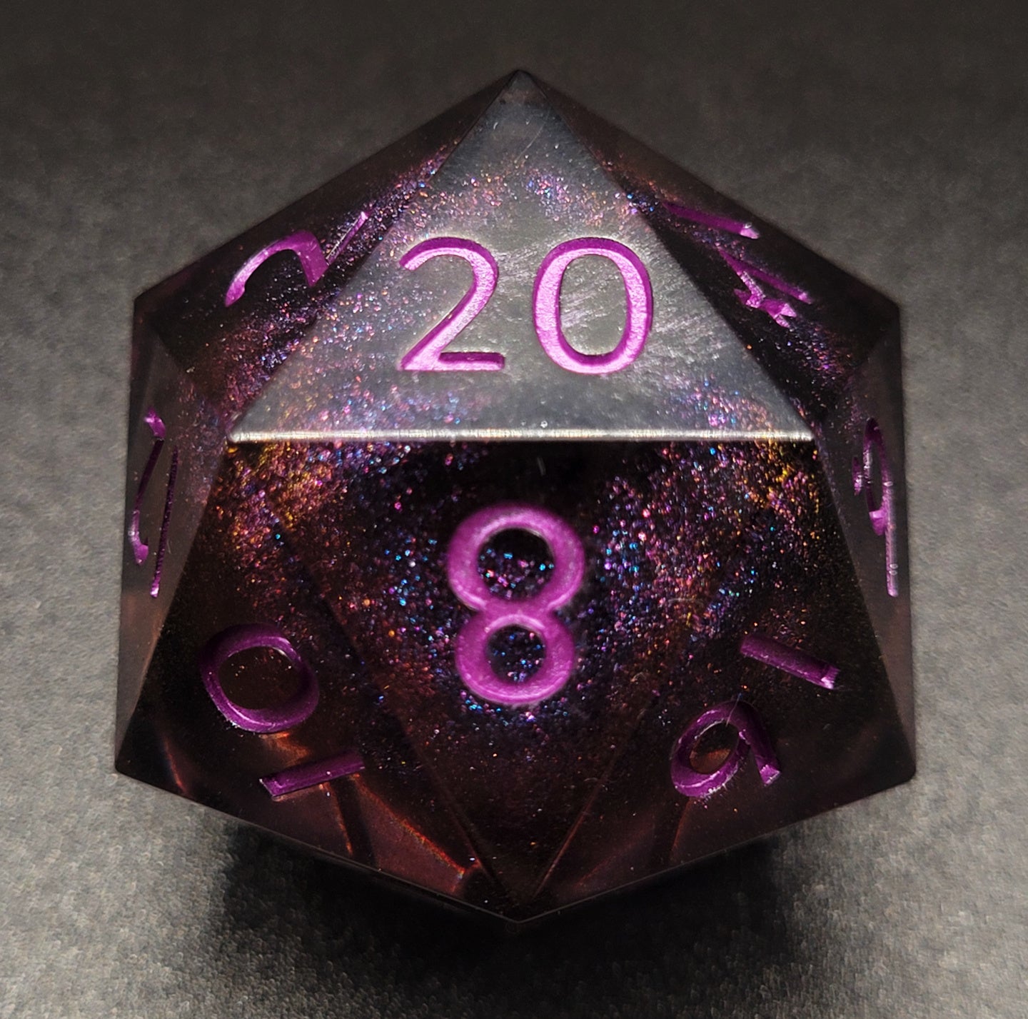 Purple Galaxy - Mega Chonk D20