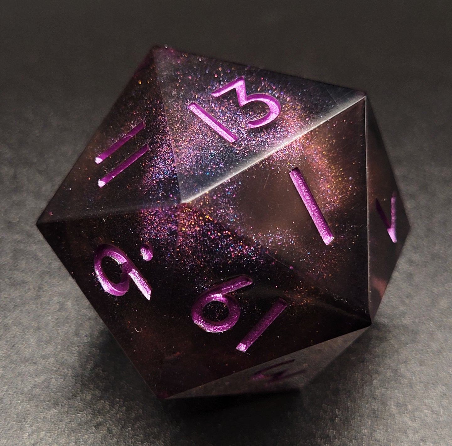 Purple Galaxy - Mega Chonk D20