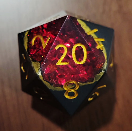 Ruby Geode - Mega Chonk D20