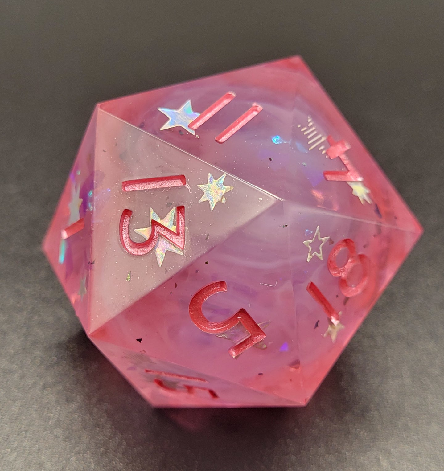 Pink Stars - Mega Chonk D20