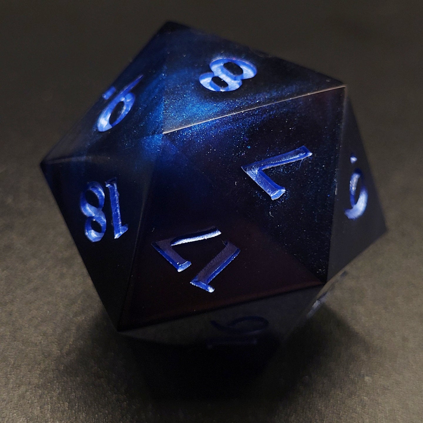 Blue and Black - Spindown Mega Chonk D20