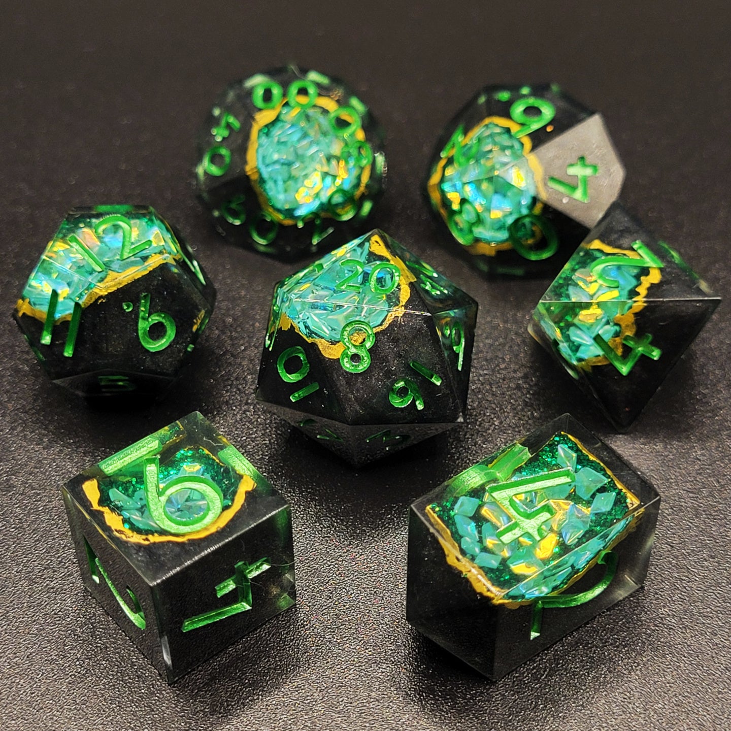 Green Geode - 7 piece set