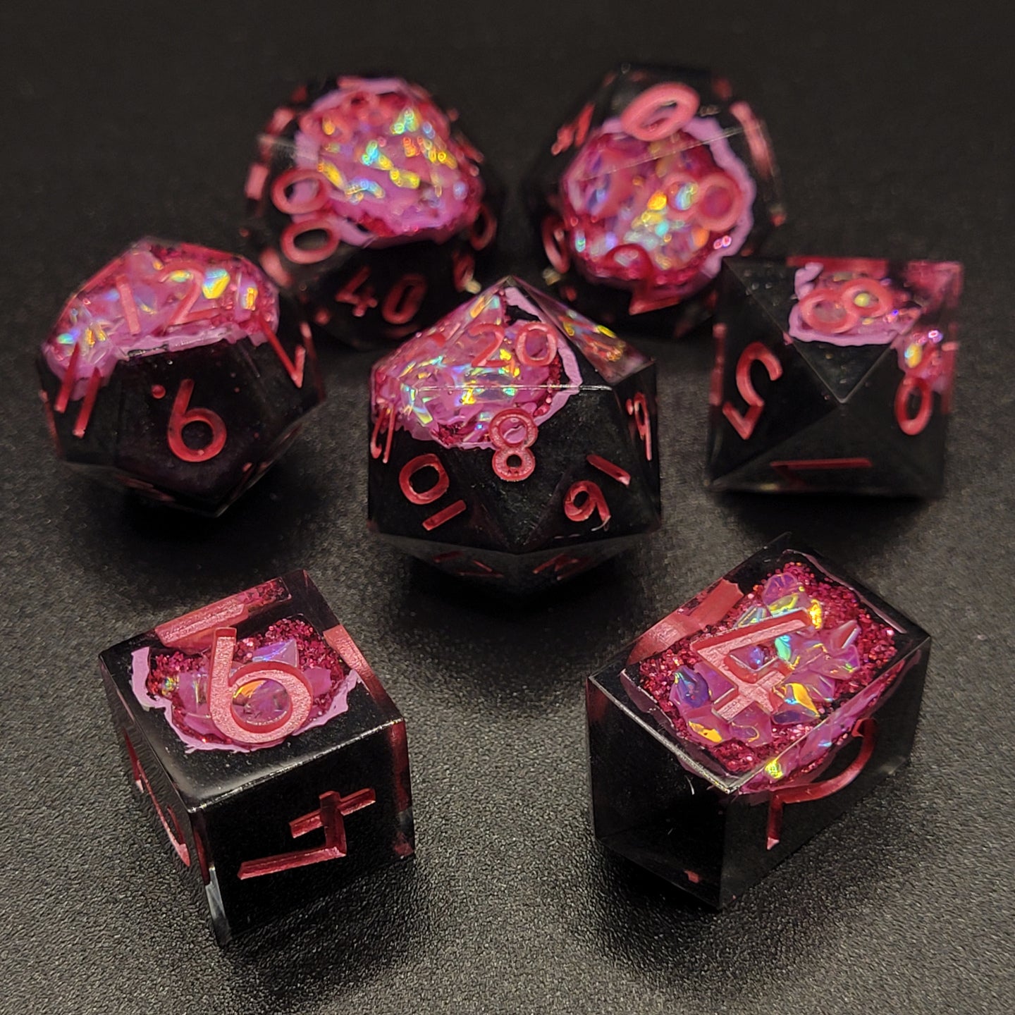 Hot Pink Geode - 7 piece set