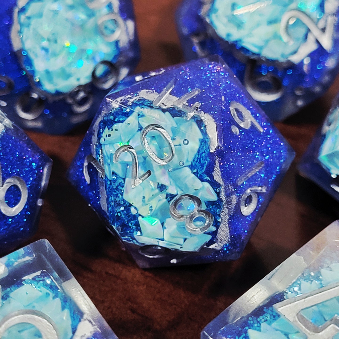 Mystic Blue Geode - 7 piece set