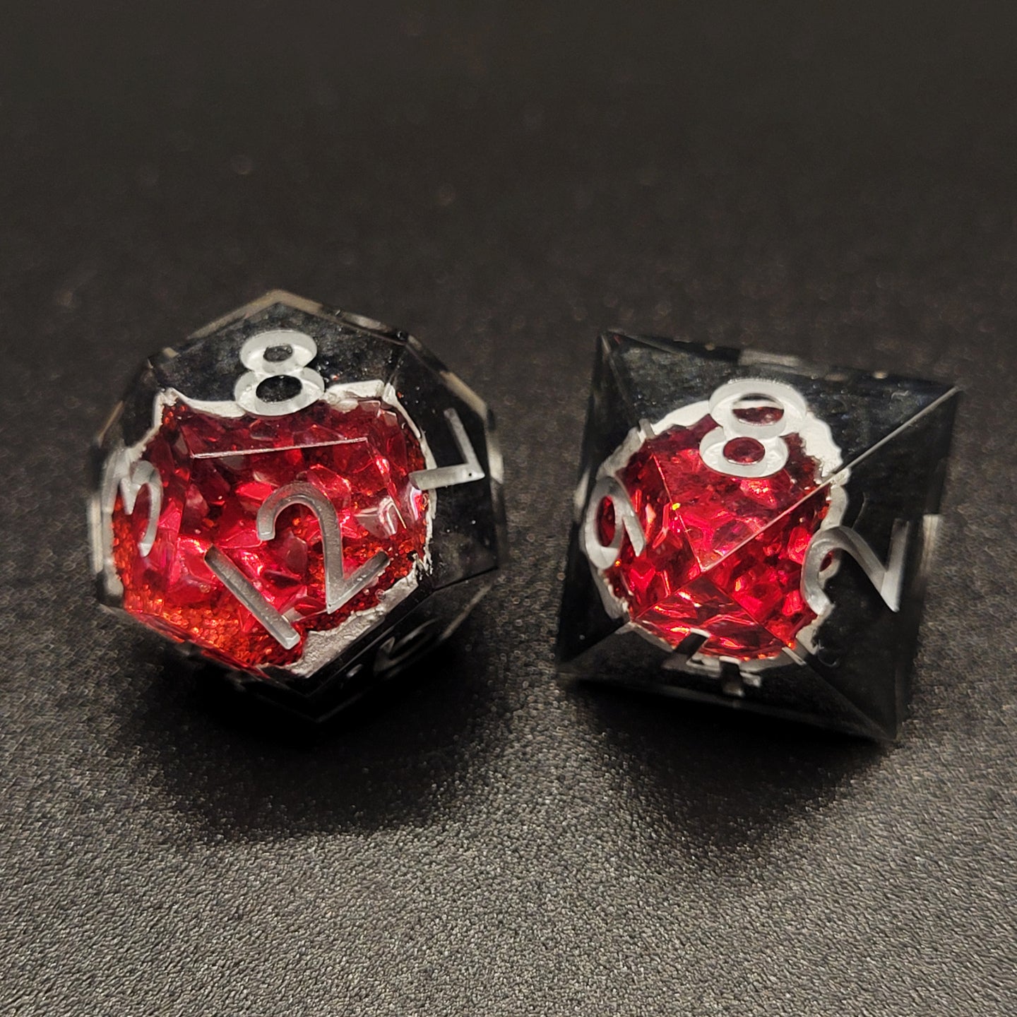 Ruby Red Geode - 7 piece set