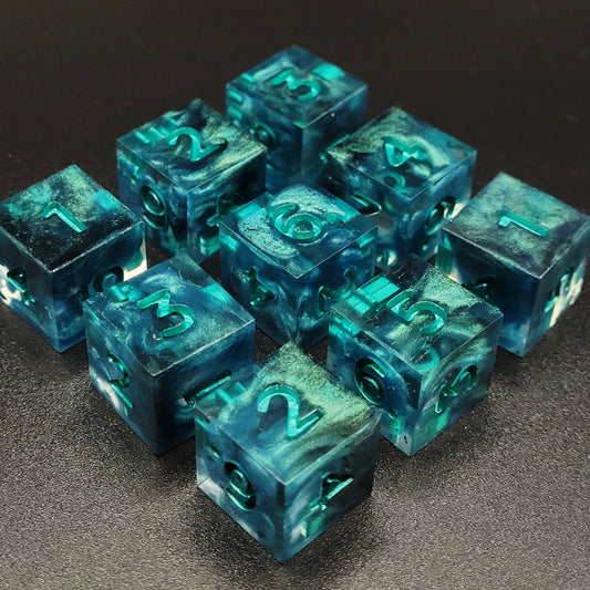 Teal - D6 Set (9 pieces)